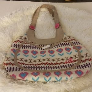 Roxy Sweater Knit Purse And Buttons